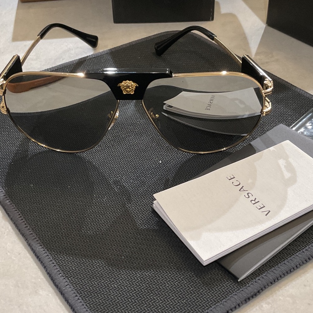 Versace Light Grey Mirror Silver Sunglasses